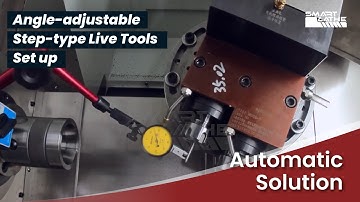 How to set up the Angle adjustable Step type Live Tools for inclined processing? #cnclathe #cnc