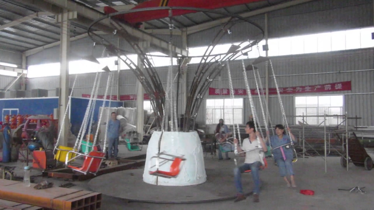Cheap Simple Swing Rides Test Running in the Factory