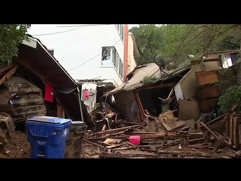 Mudslide sweeps through Beverly Glen homes