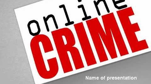 Online Crime PowerPoint Template by PoweredTemplate.com