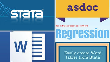 Create publication quality regression tables in Stata with asdoc