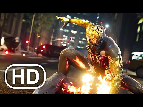 Spider-Man Crafts NEW Gold Suit Scene 4K ULTRA HD - Marvel's Midnight Suns