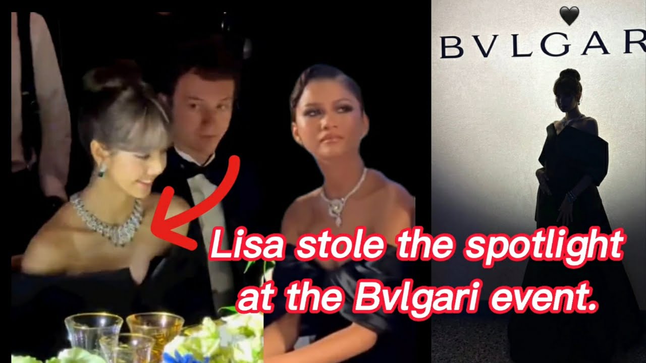 Lisa with Zendaya and Celebrities Hollywood stars in Bvlgari event at  Venice Italy 2023 