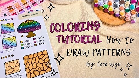 ASMR Color with me | How to Draw Patterns by Coco Wyo on Surfaces Textures