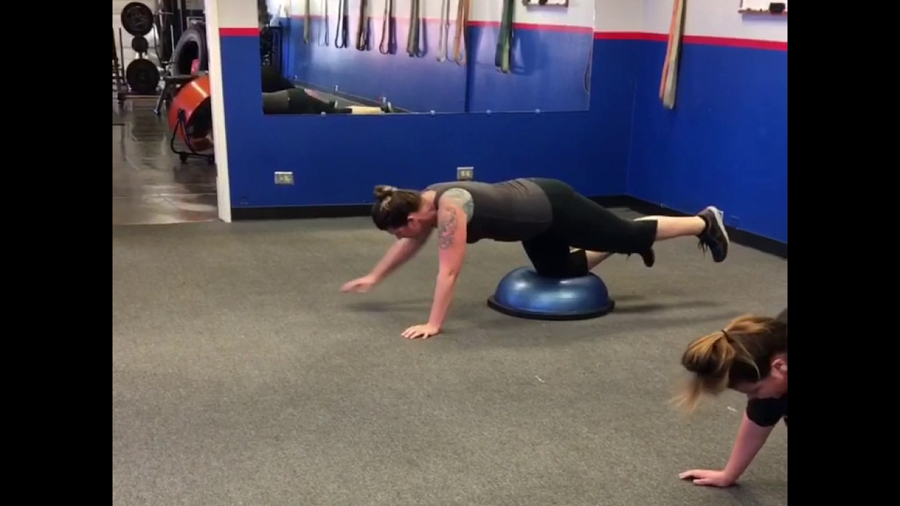 Core work: Alternating push up variation. - YouTube