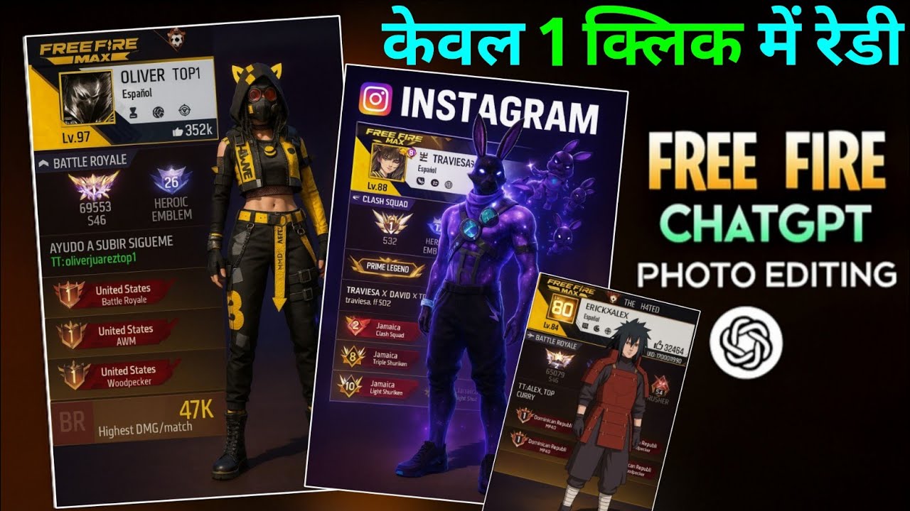 Trending Free Fire ChatGPT Profile Photo Editing | Viral Free Fire Photo Editing Trick 2025