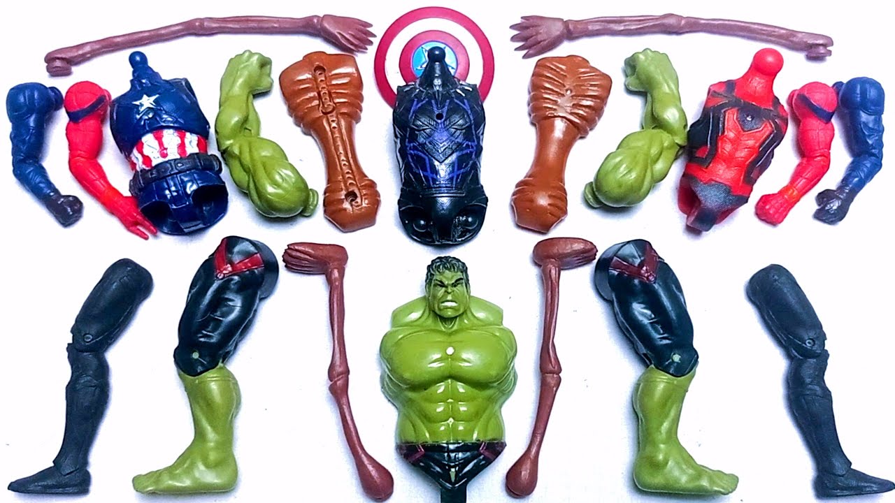 MARVEL SUPERHERO TOYS SIREN HEAD CAPTAIN AMERICA SPIDERMAN BLACK PANTHER AVENGERS ASSEMBLE TOYS