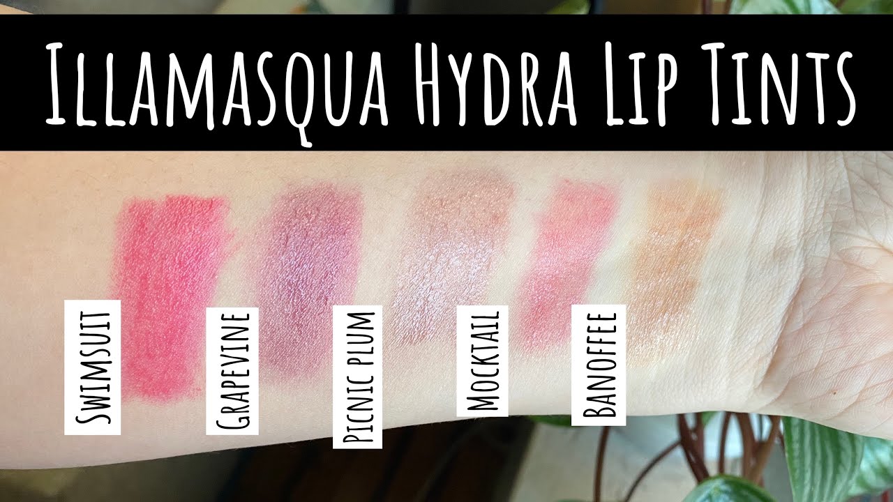 Obsessed! Illamasqua Hydra Lip Tints: All Shades Swatched (Dare I Say BEST  Tinted Lip Balm!!!)