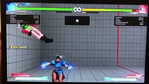 Street fighter V Chun-Li season 2 new corner CC combo 526 damage!!