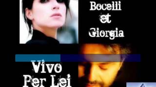 Video thumbnail of "Vivo per lei karaoke"