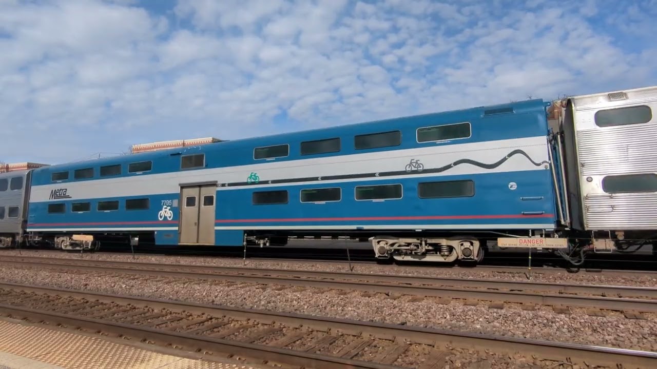  First Train with  F40ph-3 rebuilt returns to Wheaton bound for Chicago Union station.