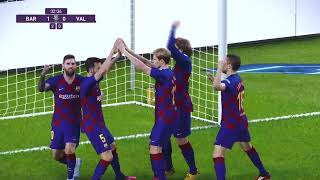 Efootball 2020 - Barcelona VS Valencia - ML - Supercopa De Espana 2nd Leg - Gameplay PS 4 60FPS HD