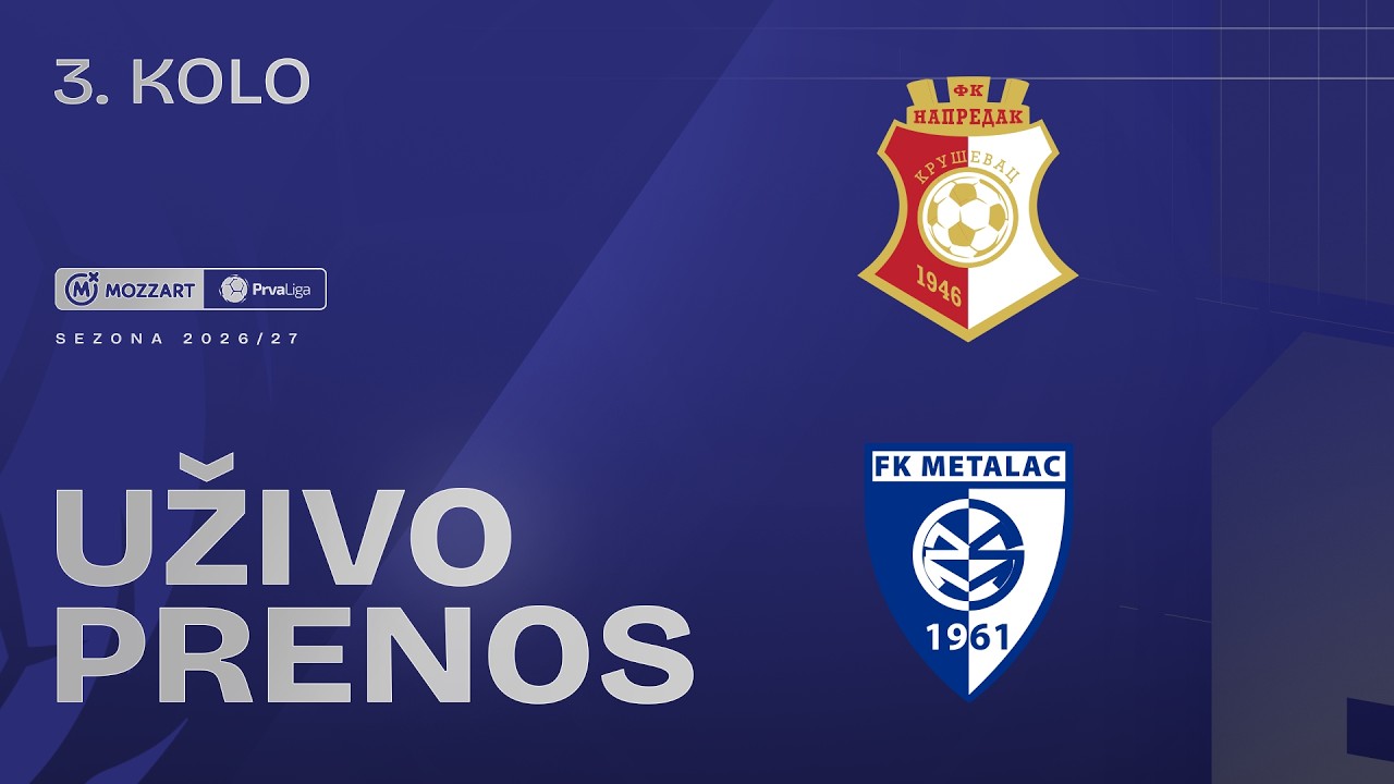 Napredak - Metalac Mozzart Bet Prva liga Srbije 2026/27 3. Kolo