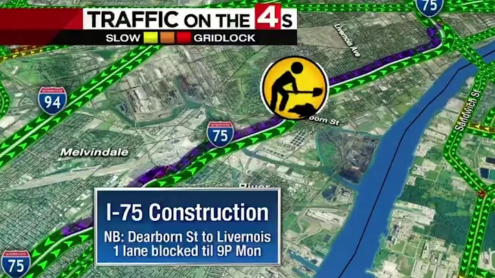 Construction on I-75 leaves lane closed until Monday