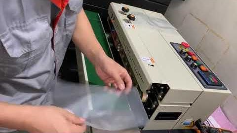 FRD1000L Deepened continuous band sealer with solid ink code printing plastic bag sealing machine