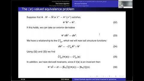 D. McNutt (UiT The Arctic University):Cartan-Karlhede algorithm and Cartan invariants for spacetimes