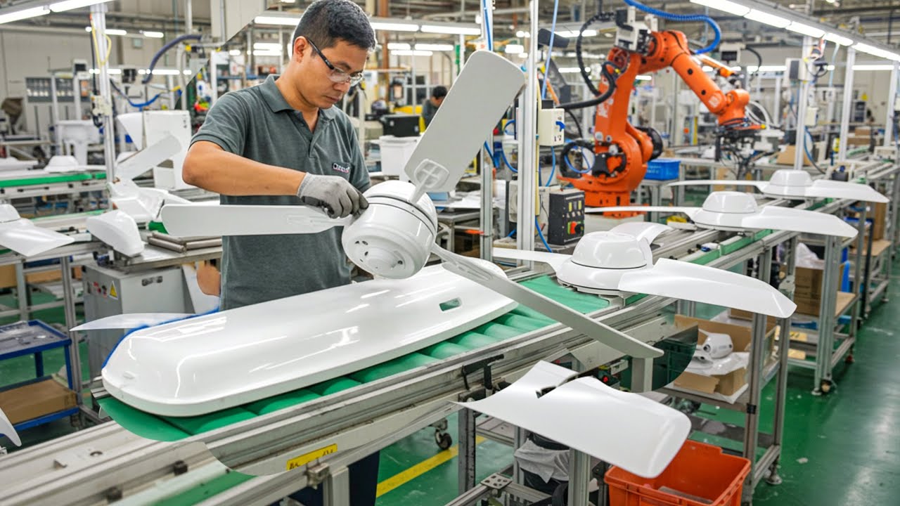 "How Ceiling Fans Are Made – Full Manufacturing Process Inside the Factory!"