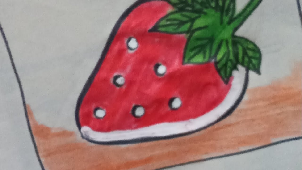 How to draw a strawberry 🍓 - YouTube
