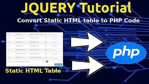 JQuery Javascript Tutorial | Convert Static HTML Table Into PHP Array | Backend Language Array