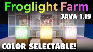 Minecraft Froglight Farm Tutorial (All Colors Selectable, 1000-8000/h, basalt deltas) Java 1.19