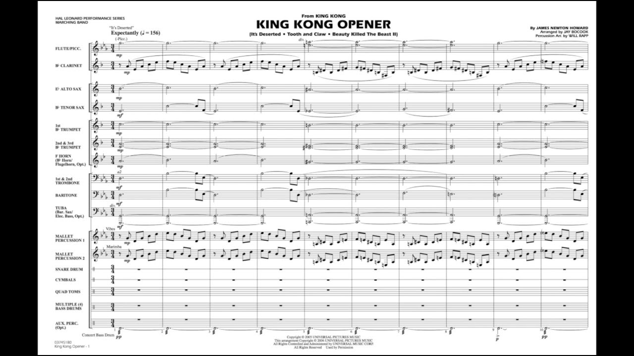King Kong Opener by James Newton Howard/arr. Jay Bocook