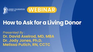 How to Ask for a Living Donor