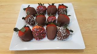 Chocolate covered strawberries|Valentines day treat|Tina's EZ recipes|Episode 15