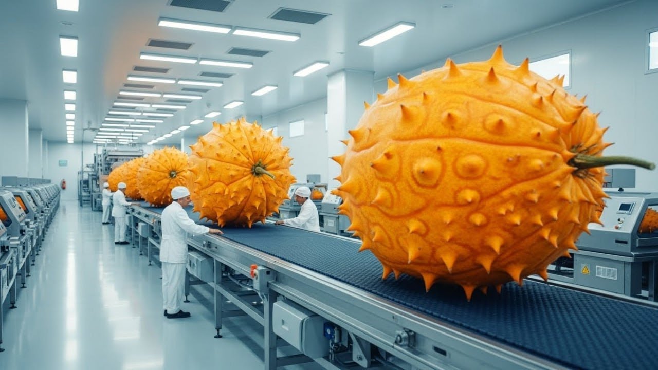 Inside a Modern Horned Melon Factory – From Harvest to Bottled Juice (Full Process)