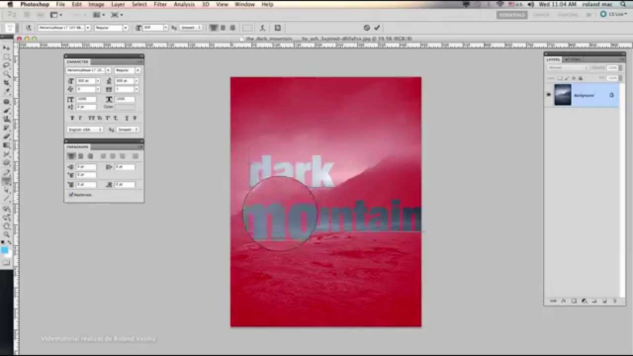 Horizontal type mask tool si Blending options - YouTube