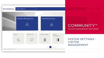 Community Software - System Settings - Visitor Management