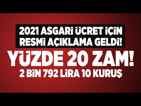 TÜİK 2021 asgari ücret önerisini açıkladı !