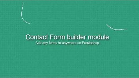 Prestashop Contact Form Builder Module