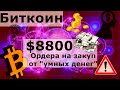 Биткоин $8800 ордера на закуп от "умных денег"  На $1 220 000 000 ликвидаций во время слива