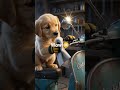 Puppies are repairing bike 🚲 #3danimation #shorts#youtubeshorts #storytime