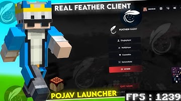 How to Install Real feather client on Pojav launcher |  1.20.1 1.21.1 fps boost 200+ 🔥 |