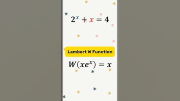 Solving equations with lambert w function #shorts