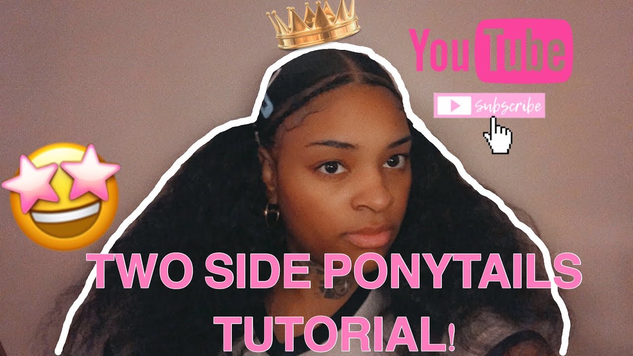 NATURAL HAIR(TWO SIDE PONYTAIL ) |TUTORIAL| - YouTube