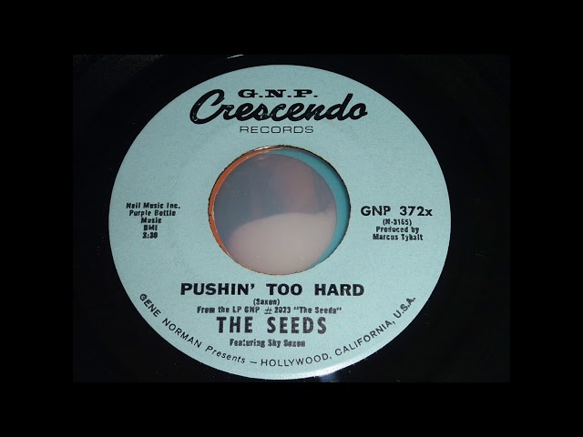 The Seeds - Pushin' Too Hard 45rpm - YouTube