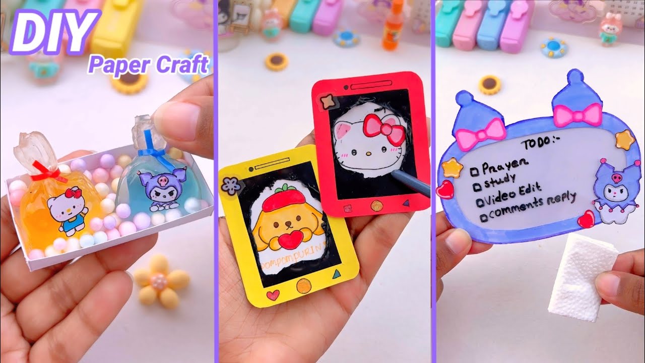 DIY Miniature Crafts Idea / Easy Craft Ideas / school hacks / how to ...