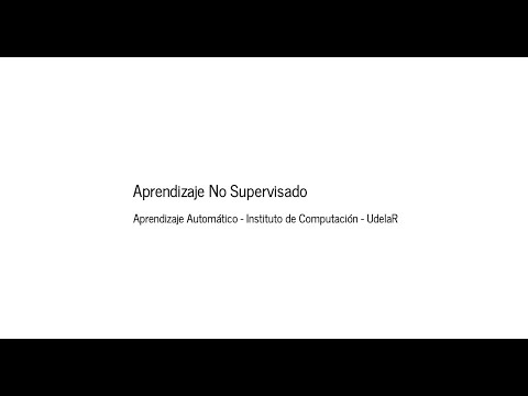Aprendizaje No Supervisado