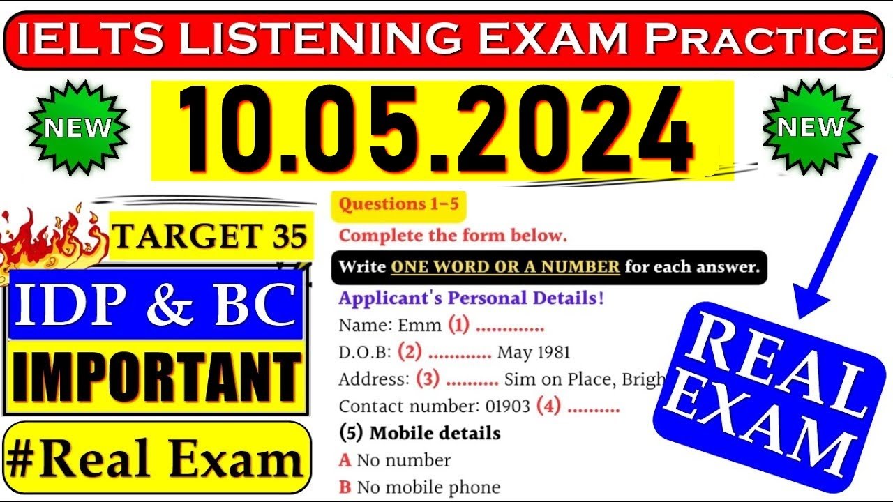 IELTS LISTENING PRACTICE TEST 2024 WITH ANSWERS