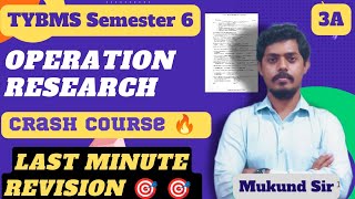 Operations Research Crash Course (BMS Sem 6) | All Important Topics Covered 📘l Mumbai University