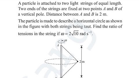 Double Conical Pendulum | Ratio of Tensions in Two Strings | JEE Main & NEET Physics Problem
