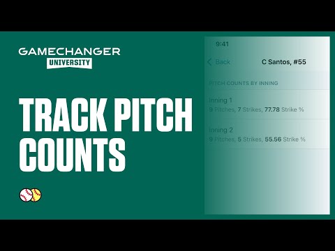 Track Pitch Counts | GameChanger University