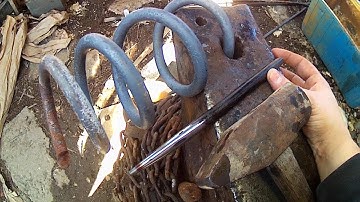 Forging a Round Punch from a coil spring
