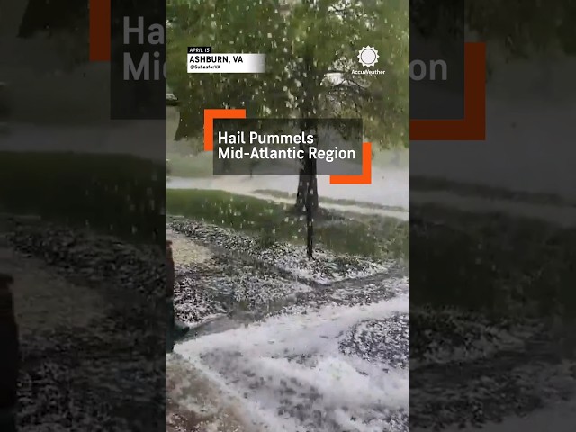 Hail Piles up in Virginia