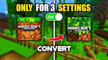 how to turn mcpe into java edition - only for 3 settings on | mcpe convert to java edition
