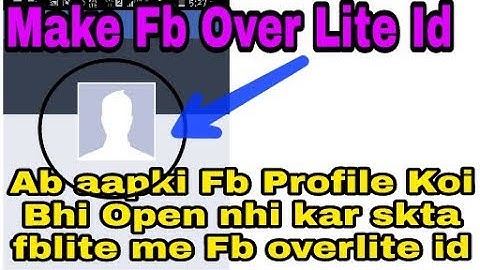 How to make fb overlite id full trick without any code latest trick fb full trick overload overlite