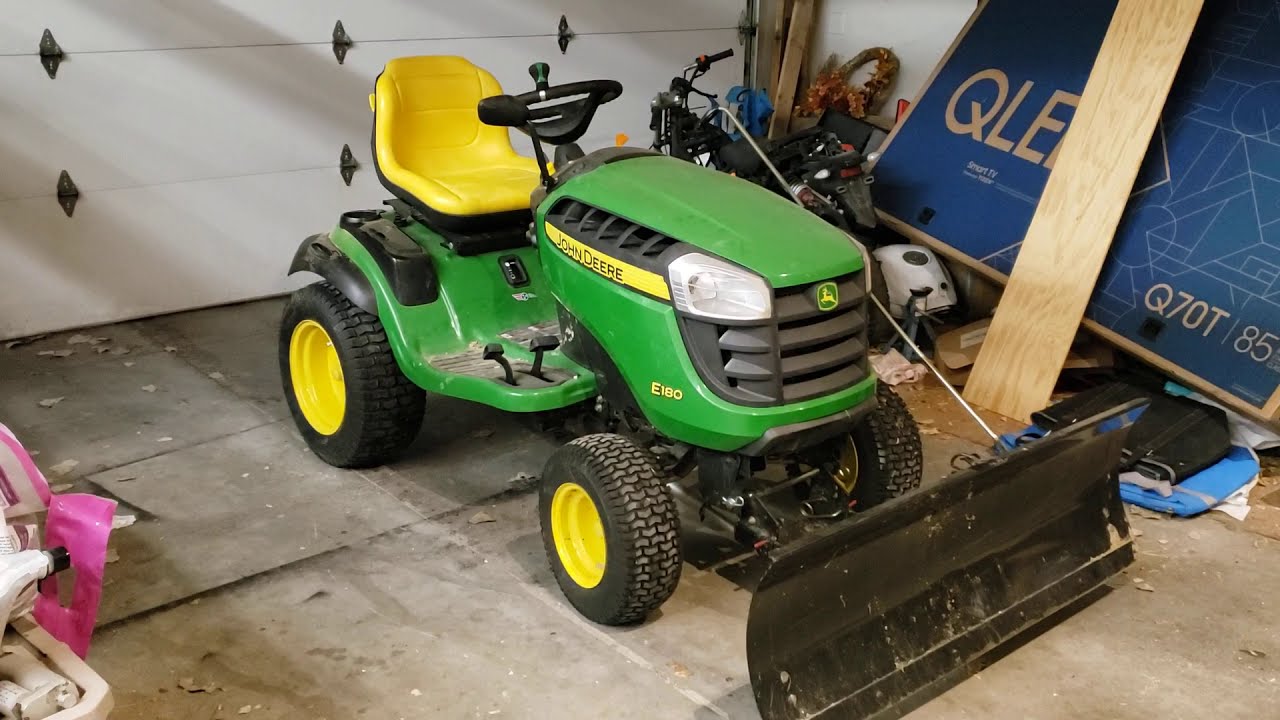 John Deere E180 Snow Plow YouTube