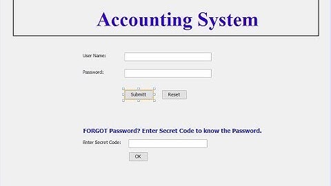 Accounting Software- JAVA GUI Application part 4